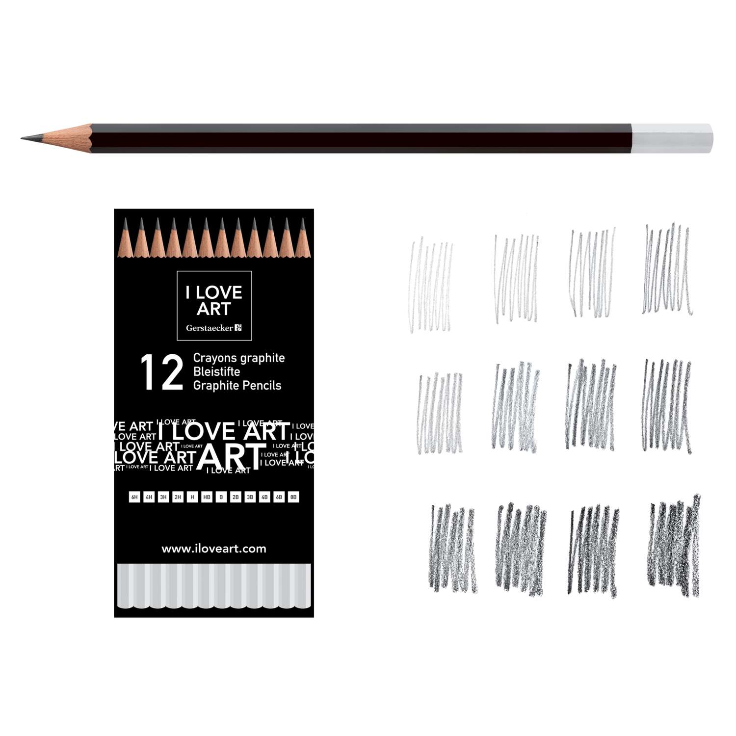 I LOVE ART Sketch Bleistift-Set