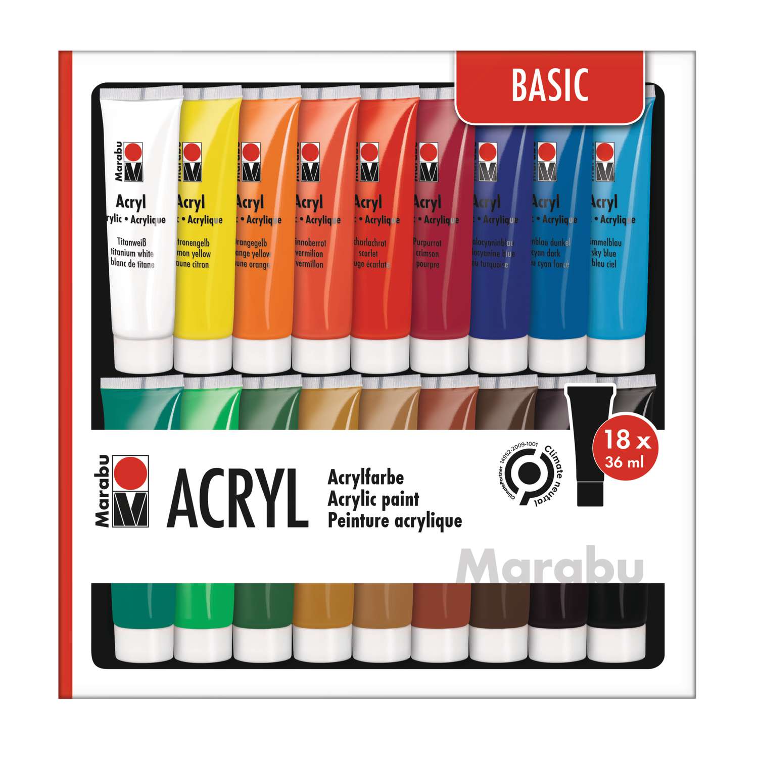 Marabu Acrylfarbe Basic-Set